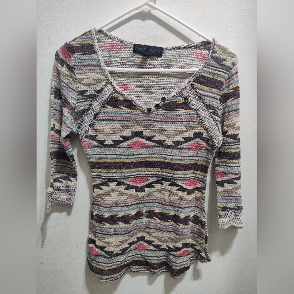Long sleeve almost famous blouse, size large.
